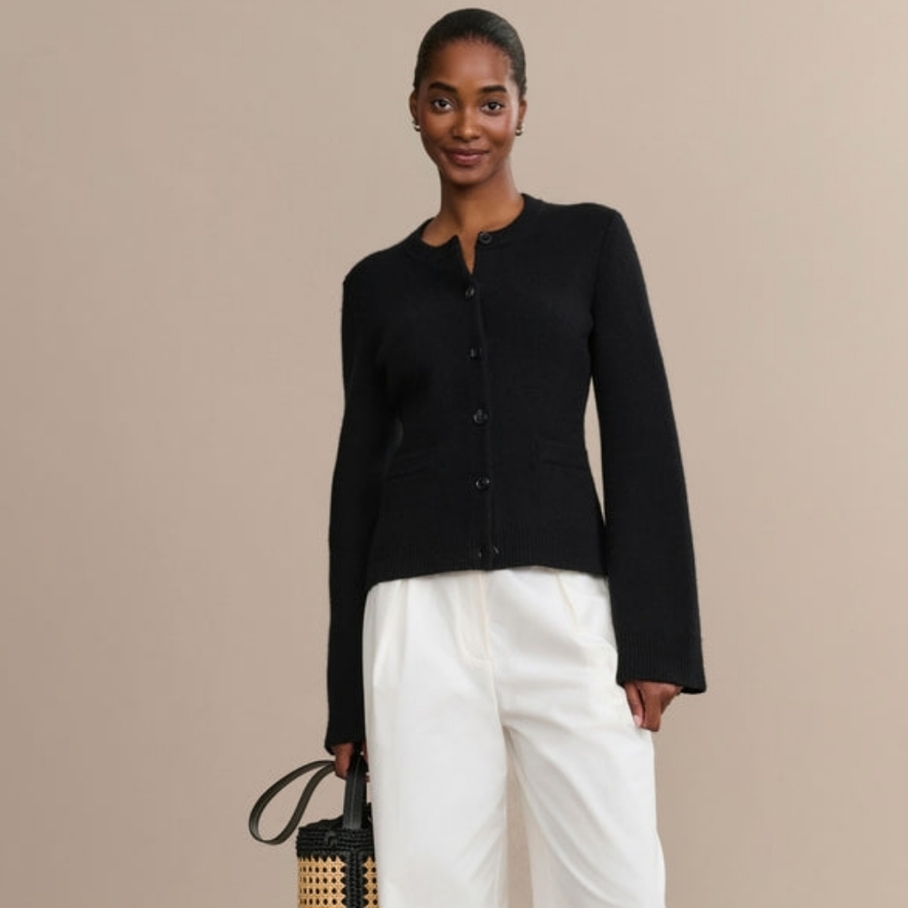 NWT Jenni Kayne Cooper Cardigan Sweater Black Medium/Small - Picture 7 of 12